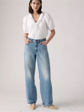 Levi's Women’s Dad Jean - Straight Light Wash Denim Jeans